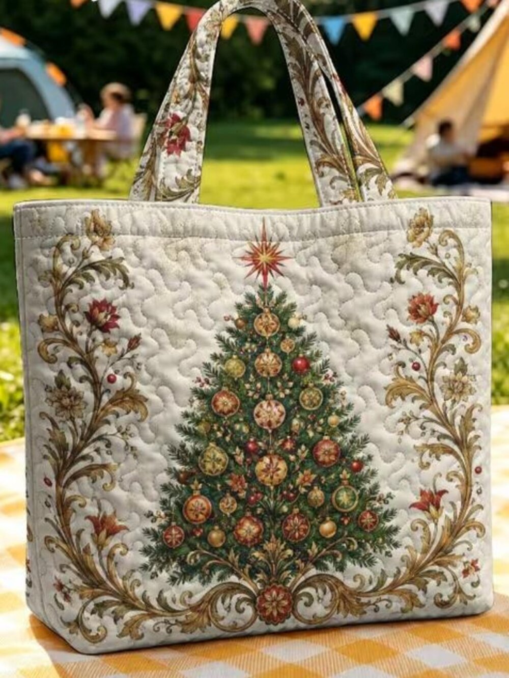 QUILTED CHRISTMAS TREE TOTE